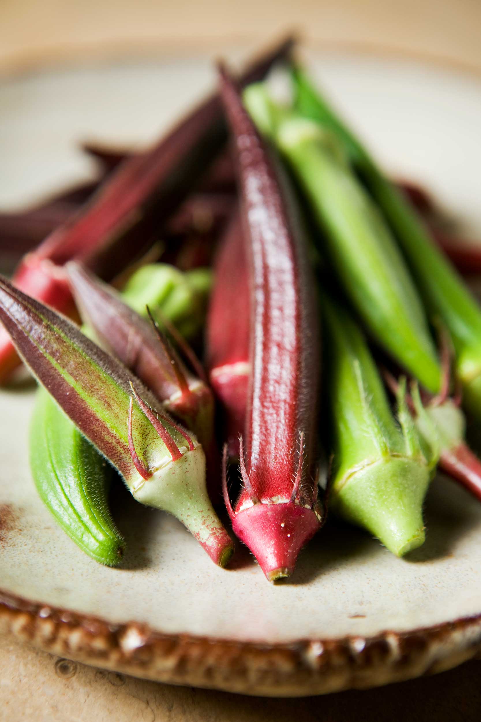vertical-shot-of-colorful-okra